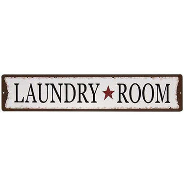 Laundry Room Metal Street Sign, 2 Asstd. - The Fox Decor